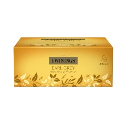 Image de Twinings Earl Grey thé noir dans un sachet de raffiné à l&#039;arôme bergamote rafraîchissant Chine 100 sachets (200 g)