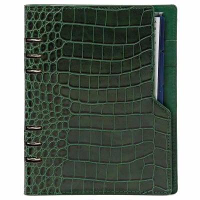 Afbeelding van Kalpa Compacte A5 organizer Croco Groen Navulbaar