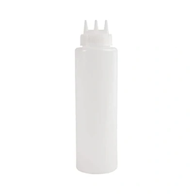 Image de Bouteille Souple Transparente 3 Embouts 908 ml Vogue Plastique x244mm