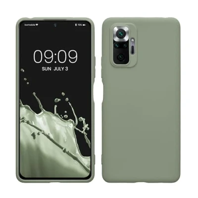 Afbeelding van kwmobile telefoonhoesje geschikt voor Xiaomi Redmi Note 10 Pro Hoesje smartphone Back cover in grijsgroen