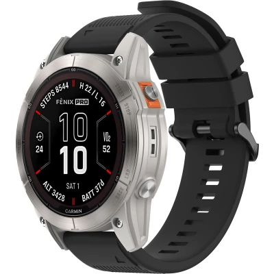 Afbeelding van imoshion bandje Geschikt voor Garmin Fenix 6x Pro / 5x 7x Quickfit Siliconen Zwart
