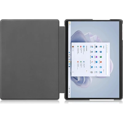 Afbeelding van iMoshion Tablet Hoes Geschikt voor Microsoft Surface Pro 9 / 10 Trifold Bookcase Donkergroen
