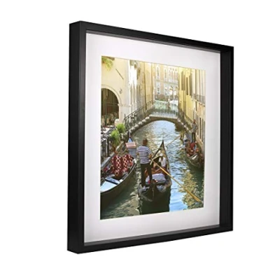 Afbeelding van BD ART diepe fotolijst, 50 x cm, Box 3D, met passe partout, 40 plexiglas, zwart
