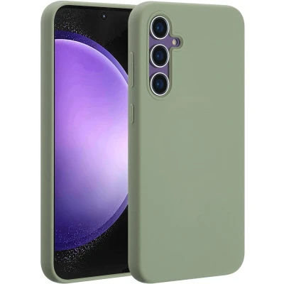 Afbeelding van Accezz Hoesje Geschikt voor Samsung Galaxy S23 FE Siliconen Liquid Silicone Backcover MagSafe Lichtgroen