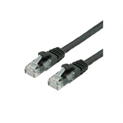 Image de VALUE Cordon de raccordement RJ 45 (M) pour 10 m UTP CAT 6a moulé, sans crochet noir, RAL 9011