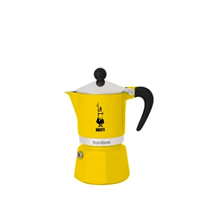 Afbeelding van Bialetti Rainbow Geel Percolator 200ml 3 kops