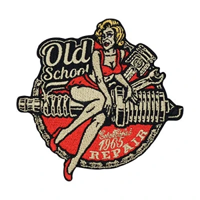 Afbeelding van Finally Home Old School Repair Biker Lederen Jassen Strijkpatch Motorfiets Patches voor Vrouwen Schroef Strijkpatches, Patches, Heren