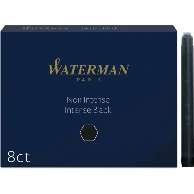 Afbeelding van Waterman inktpatronen Standard zwart, pak van 8 stuks inktpatroon