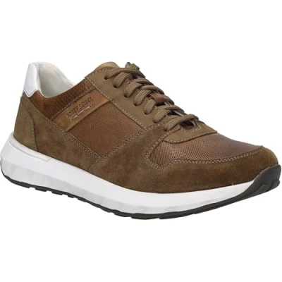 Afbeelding van Josef Seibel Cameron Sneakers laag, Heren, Maat: 42, Cognac kombi Leer
