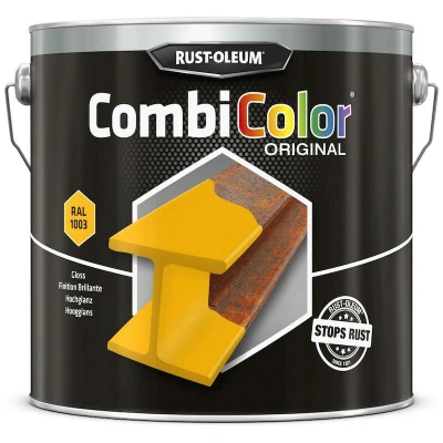 Afbeelding van CombiColor Hoogglans Signaal Geel RAL 1003 art. nr.7347 25 liter