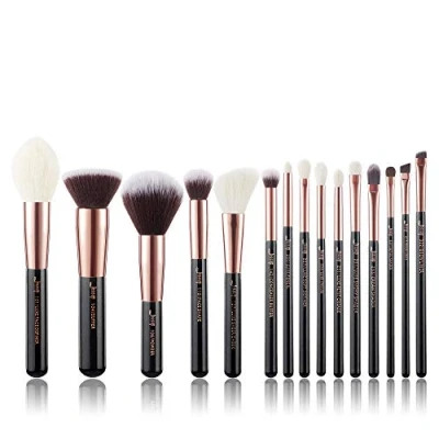 Afbeelding van Jessup T160 make upkwastenset, 15 stuks, cosmetica, up, kwasten, oogschaduw, poeder, concealer, eyeliner
