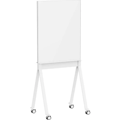 Afbeelding van SpeaKa Professional Glazen magneetbord SP SMW 001 (b x h) 760 mm 959 Wit Incl. magneten Vierarmige voet met 4 wieltjes