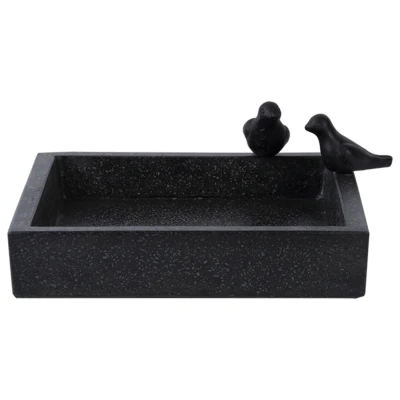 Afbeelding van Best For Birds Vogelbad Terrazzo Granito Grijs 31,5X31,5X12,5 CM
