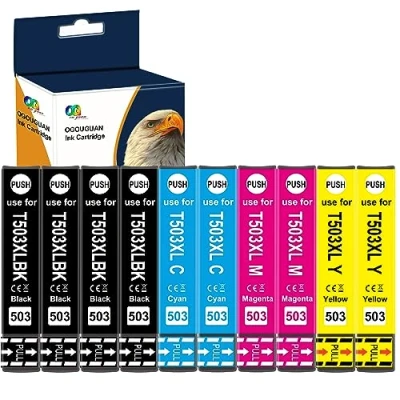 Afbeelding van OGOUGUAN 10 inktpatronen compatibel met Epson 503 XL voor Expression Home XP 5200 5205 Workforce WF 2960DWF 2965DWF 2960 2965