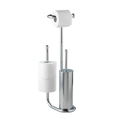 Afbeelding van WENKO Toiletbutler Universalo chroom Toiletborstel met houder, Toiletrolhouder en Reserverolhouder