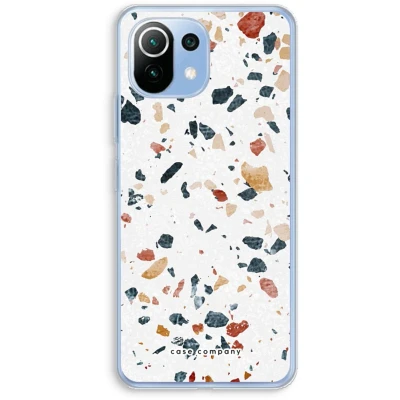 Afbeelding van Case Company® hoesje geschikt voor Xiaomi Mi 11 Lite Terrazzo N4 Soft Cover Telefoonhoesje Bescherming aan alle Kanten en Schermrand