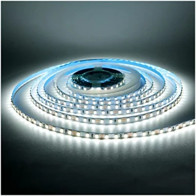 Afbeelding van Tesfish ledstrip, 12 V, 5 mm breed, 6000 K, m, wit, 2835, IP20, 120 leds/m, in totaal 600 leds, ledstrip voor slaapkamer, keukendecoratie