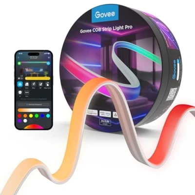 Afbeelding van Govee COB Pro led lichtstrip, intelligente compatibel met Alexa, Google Assistant en Matter, RGBICW licht warm wit, kleurveranderende 3 m