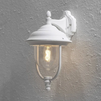 Afbeelding van Klassieke buitenwandlamp PARMA hangend, wit