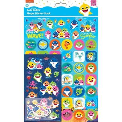 Afbeelding van Paper Projects 01.70.22.033 Baby Shark stickers, 3 stuks