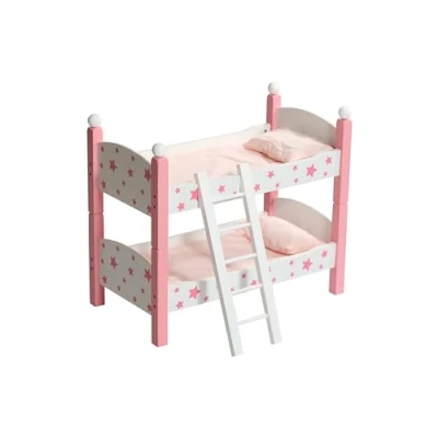 Afbeelding van Bayer Chic 2000 Stapelbed voor poppen, 513 88, roze sterren