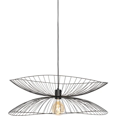 Afbeelding van QAZQA Design hanglamp zwart Pua