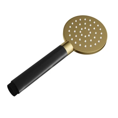 Afbeelding van HotBath Cobber Handdouche 9cm 1 stand PVD messing Geborsteld