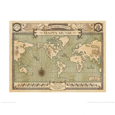 Afbeelding van Kunstdruk Fantastic Beasts Mappa Mundi 50x40cm