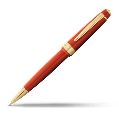 Afbeelding van Cross Bailey Light Balpen (lijndikte F, schrijfkleur: zwart, geschenkverpakking inbegrepen) barnsteenlak met gouden beslag, 1 stuk (1 stuk)