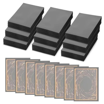 Afbeelding van LALATOK 450 stuks kaarthoezen, kaartvakken, standaardformaat, 66 x 91 mm, kaarthoezen voor verzamelkaarten, wisselkaarten, Yu Gi Oh, zwart