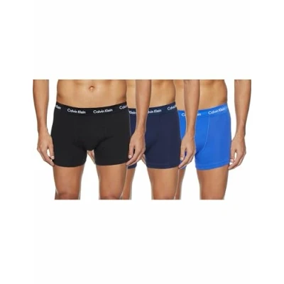 Image de Calvin Klein Homme Trunk 3pk 0000u2662g, Multicolore (C black/Blu/Blu), XL