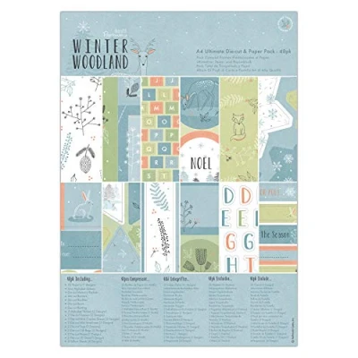 Afbeelding van A4 Ultimate Die cut &amp; Paper Pack (48pk) Winter Woodland