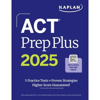 Afbeelding van Kaplan Test Prep ACT Plus 2025: Study Guide includes 5 Full Length Practice Tests, 100s of Questions, and 1 Year Access to Online Quizzes Video Instruction
