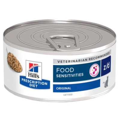 Afbeelding van 48x156g Feline Z/D Food Sensitivities Hill&#039;s Prescription Diet Kattenvoer