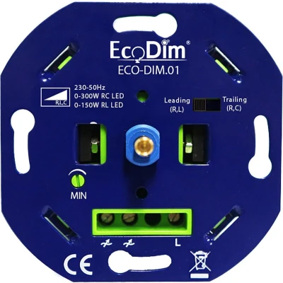 Afbeelding van EcoDim Universele led dimmer 0 300W fase aan en afsnijding RLC