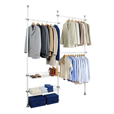 Afbeelding van Wenko Kledingrek Herkules Duo 164 215 X 165 300 38 Cm Rvs Wit