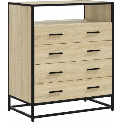 Afbeelding van vidaXL Ladekast 70x41x70 cm bewerkt hout sonoma eikenkleurig