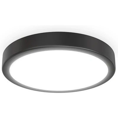 Afbeelding van B.K.Licht Plafondlamp zwart Ø28cm metalen frame LED plafonniére 4.000K neutral wit licht 2.000Lm 18W