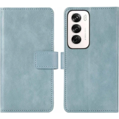 Afbeelding van imoshion Hoesje Geschikt voor Oppo Reno 12 Pro Met Pasjeshouder Luxe Bookcase Lichtblauw