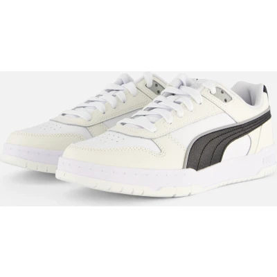 Afbeelding van Puma RBD GAME Unisex Sneakers laag, Maat: 46, White/black/vapor gray Leer en imitatieleer
