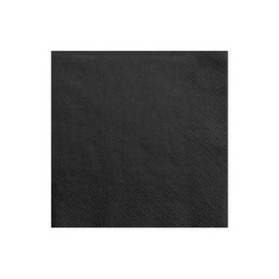 Afbeelding van Zwarte Servetten 33cm 20st