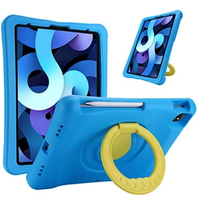 Afbeelding van ProCase Beschermhoes voor iPad Air 5e generatie 2022/4 2020 10,9 inch Ultralicht en schokbestendig Robuust Met handvat standaardfunctie Blauw