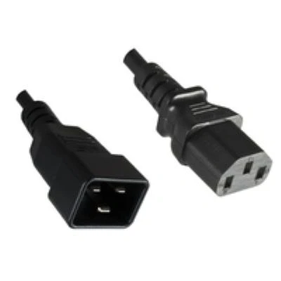 Image de Power cord 1m extension iec 60320 c13 to c20, black. microconnect pe030610