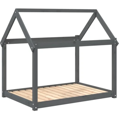 Afbeelding van Hondenmand 111X80X100 Cm Massief Grenenhout Grijs