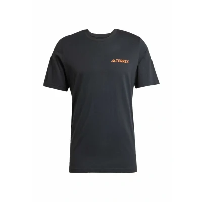 Afbeelding van Adidas Terrex Mountain Tshirt print Black semi impact orange, Heren, Maat: XS, orange