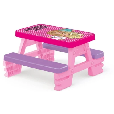 Afbeelding van Dolu Barbie Picknicktafel 79x69x42 cm Roze/Paars