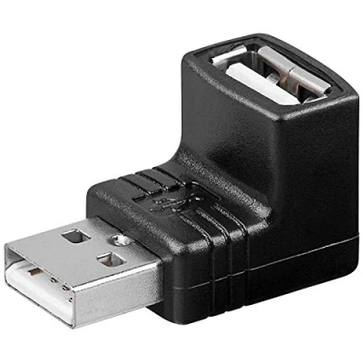 Afbeelding van PremiumCord USB 2.0 A A, type stekker naar bus 90 adapter
