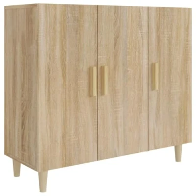 Afbeelding van vidaXL Dressoir eiken sonoma 90x34x80 cm bewerkt hout