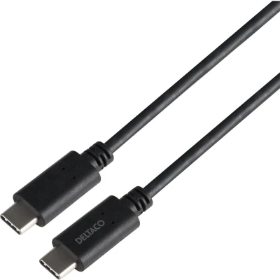 Afbeelding van Deltaco USBC 4008 LSZH USB C naar Kabel 4.0 0,8 m Zwart