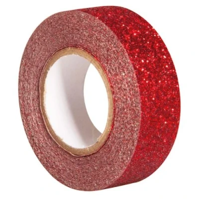 Image de bande scintillante rouge classiq 15mmx5m